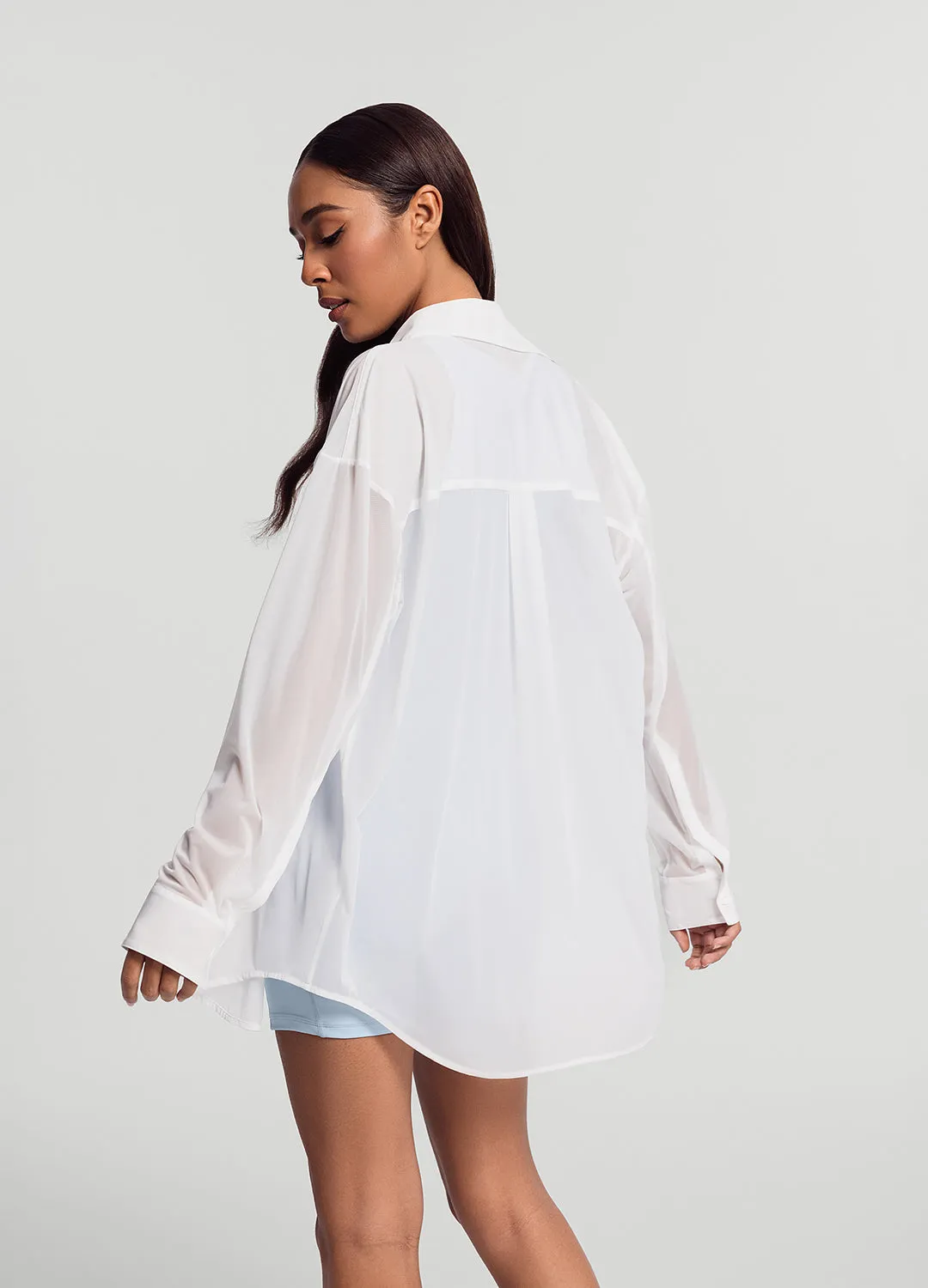 Sheer Button-Up Shirt sold by BetterMe product image thumbnail 3