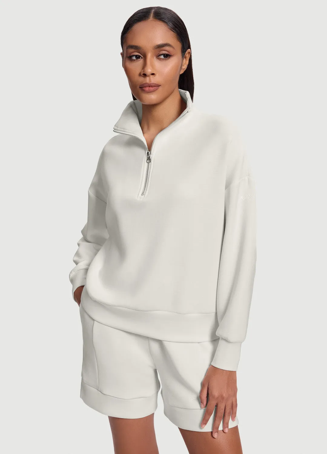 Half-Zip Long Sleeve Sweatshirt sold by BetterMe product image thumbnail 5