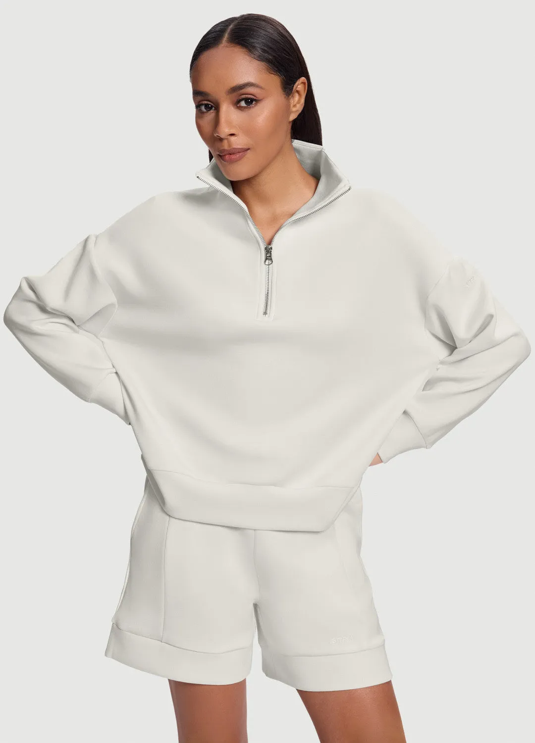 Half-Zip Long Sleeve Sweatshirt sold by BetterMe