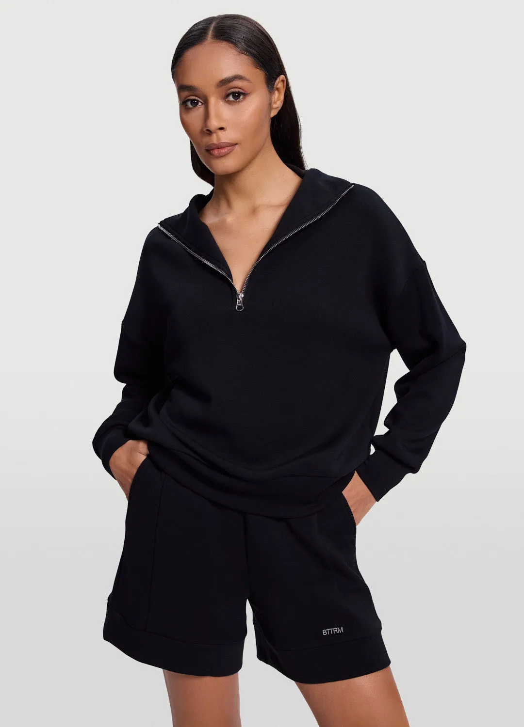 Half-Zip Long Sleeve Sweatshirt sold by BetterMe product image thumbnail 4