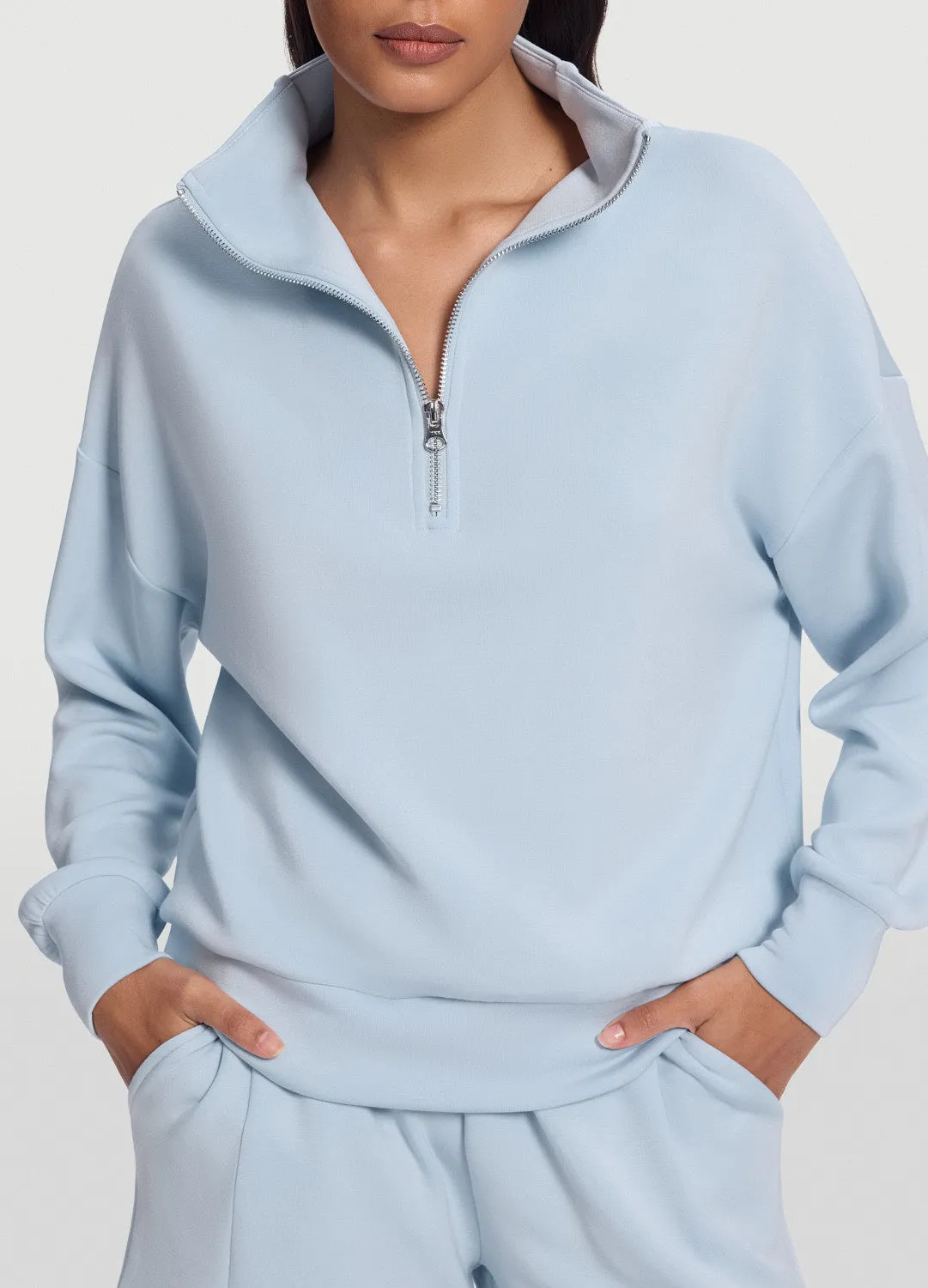 Half-Zip Long Sleeve Sweatshirt sold by BetterMe product image thumbnail 4