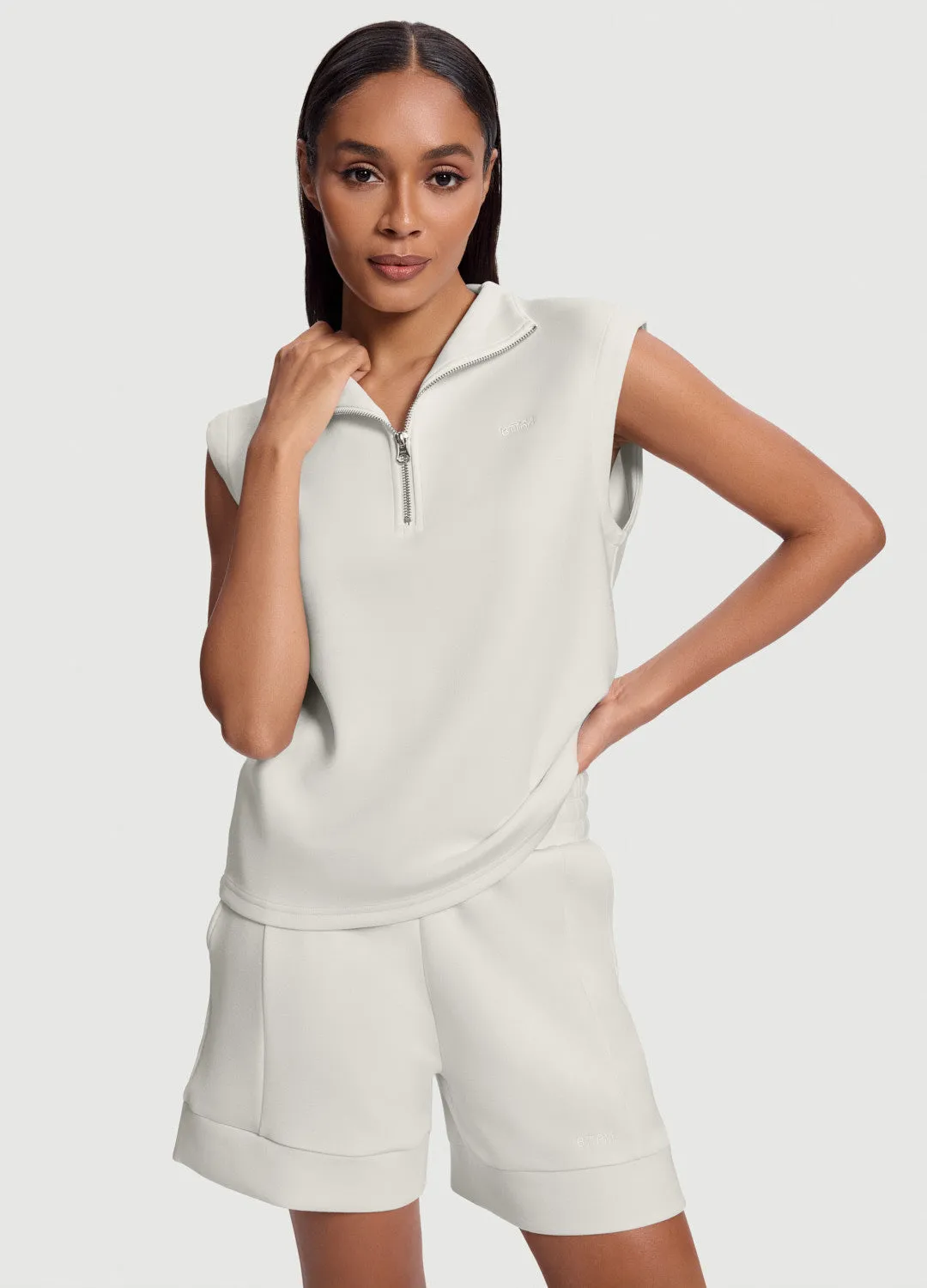 Sleeveless Half-Zip Sweatshirt sold by BetterMe product image thumbnail 5