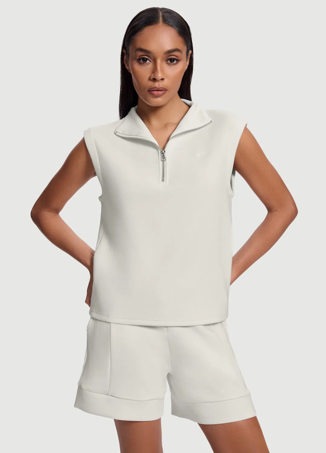 Sleeveless Half-Zip Sweatshirt sold by BetterMe