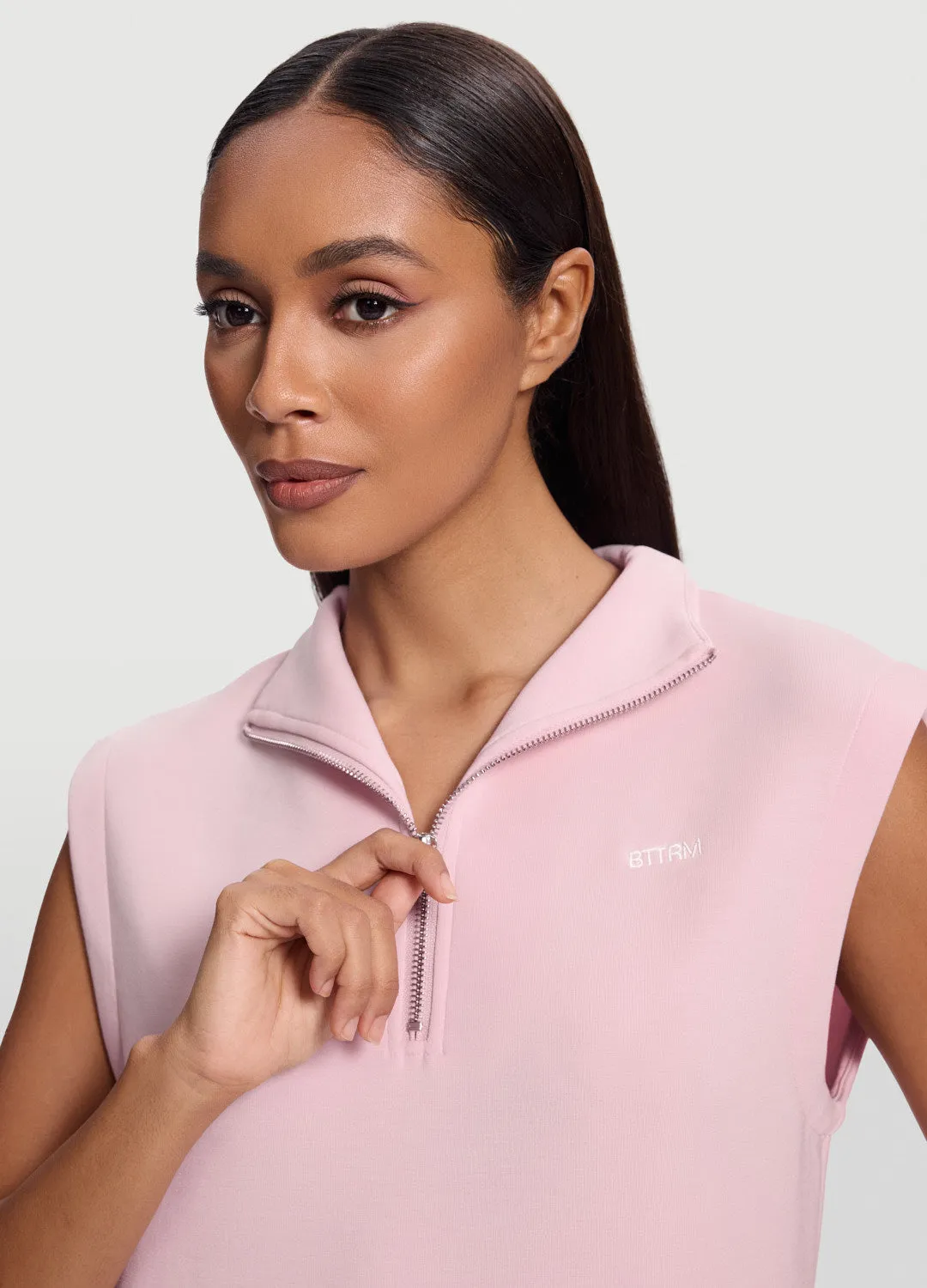 Sleeveless Half-Zip Sweatshirt sold by BetterMe product image thumbnail 4