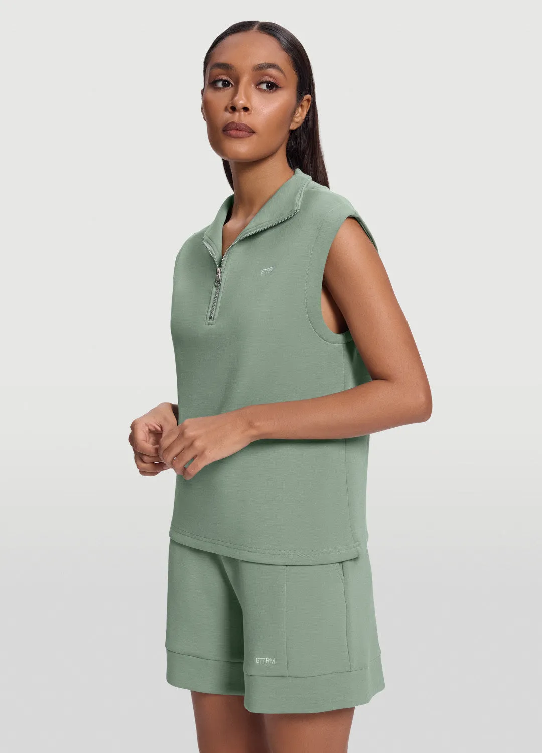 Sleeveless Half-Zip Sweatshirt sold by BetterMe product image thumbnail 2