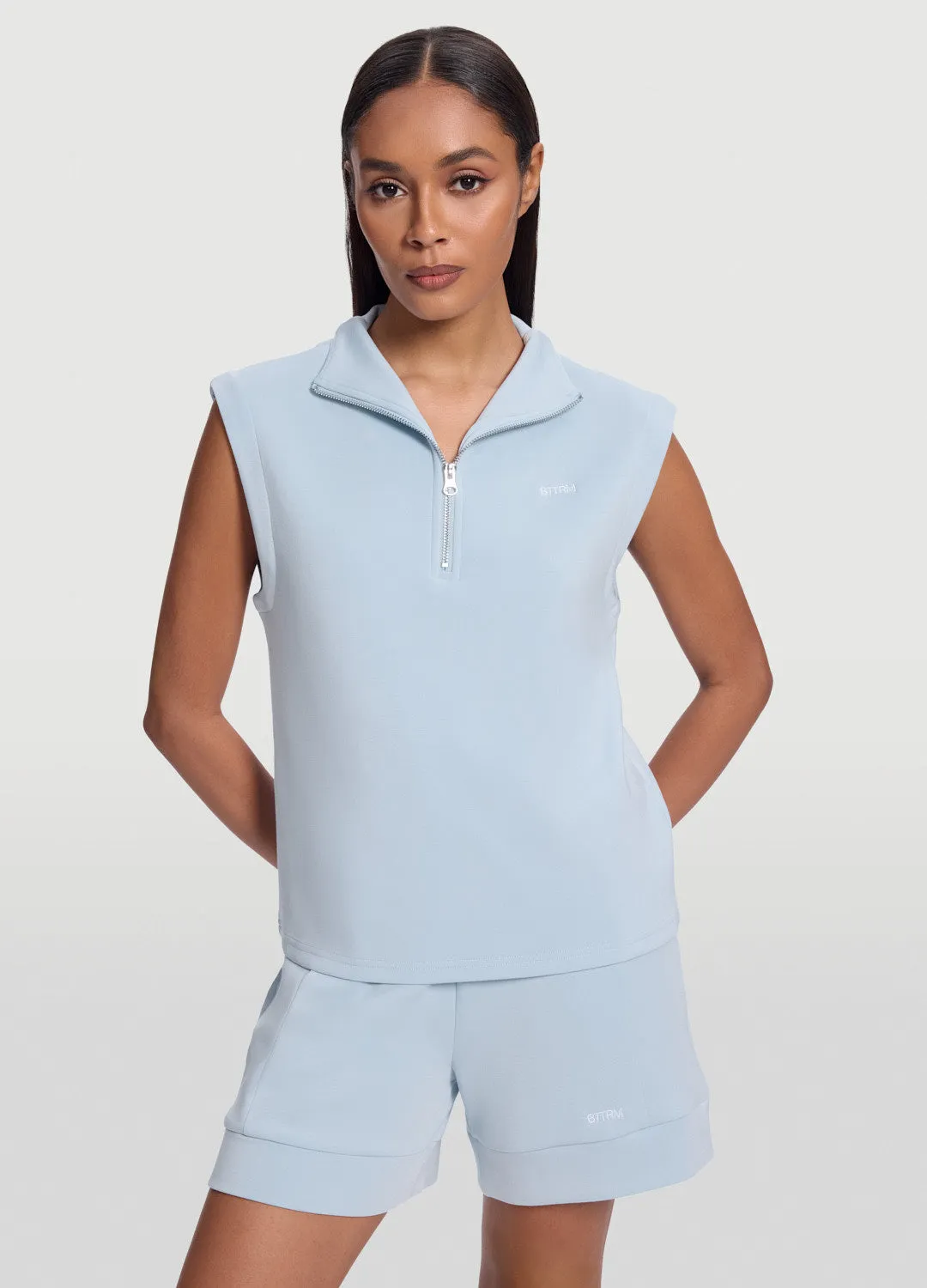 Sleeveless Half-Zip Sweatshirt sold by BetterMe product image thumbnail 4