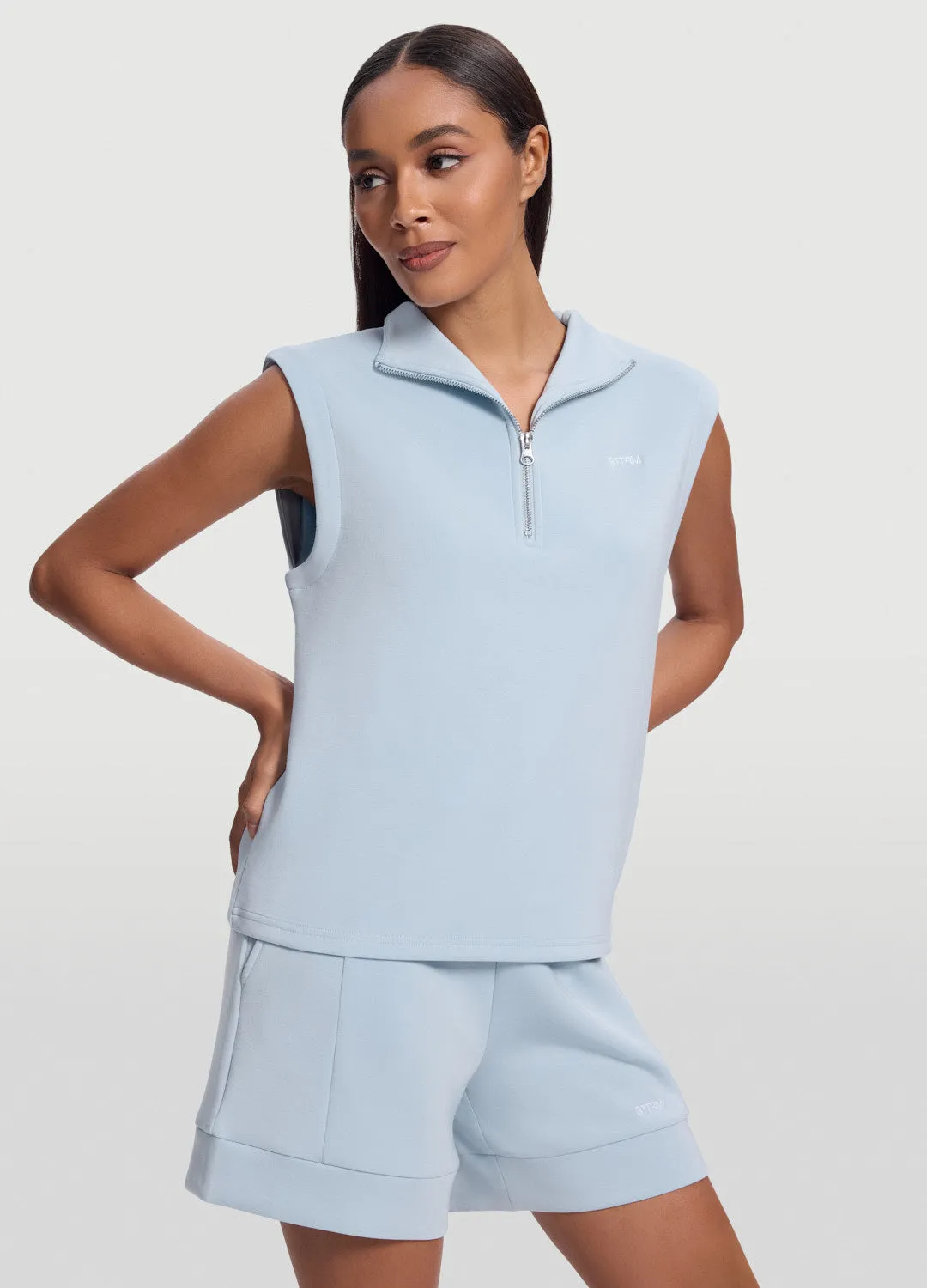Sleeveless Half-Zip Sweatshirt sold by BetterMe product image thumbnail 5