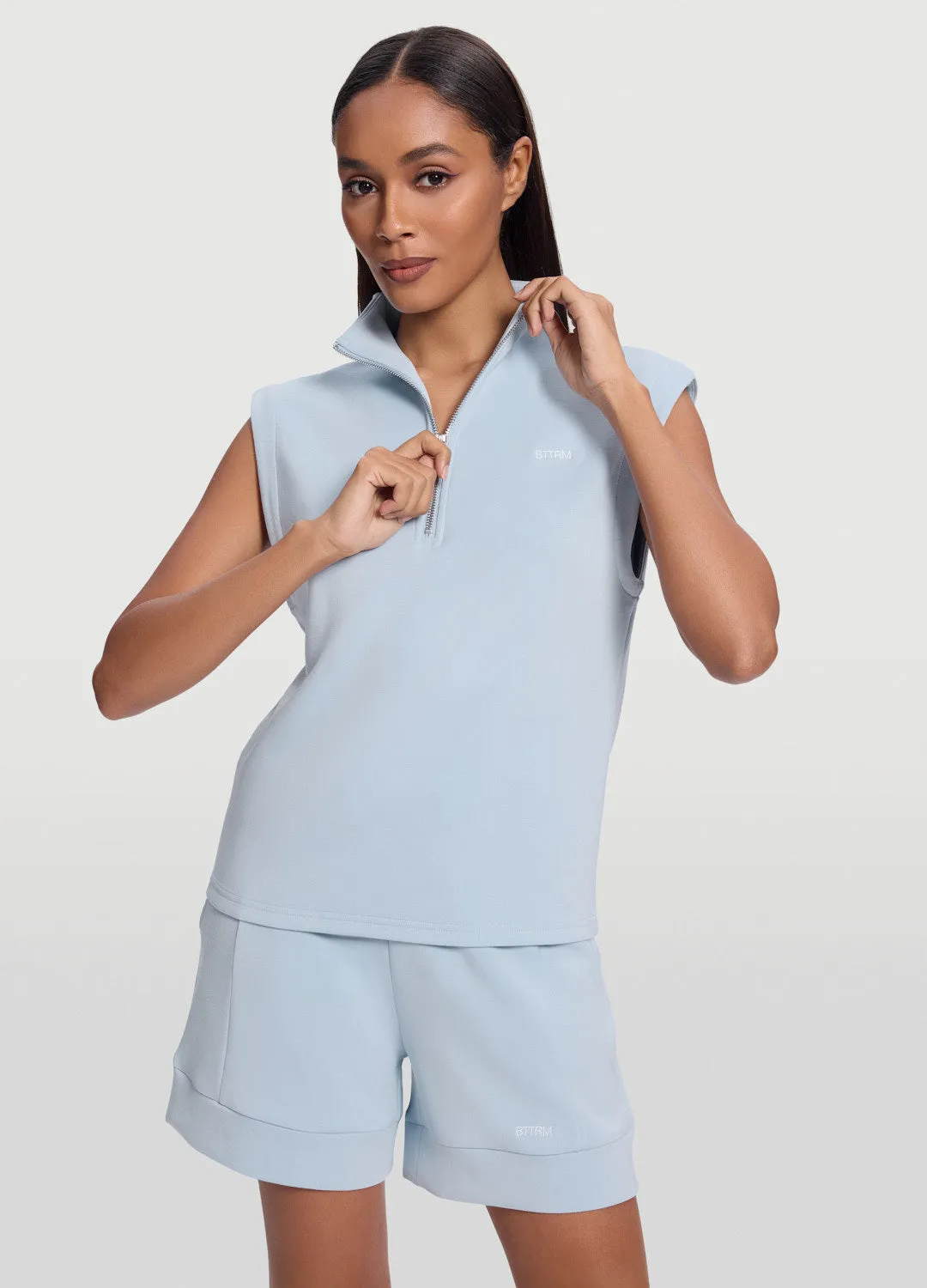Sleeveless Half-Zip Sweatshirt sold by BetterMe