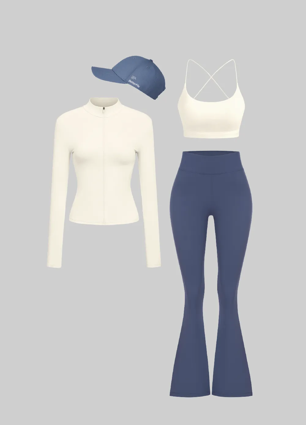 High-Waisted Flare & Zip Jacket Set sold by BetterMe