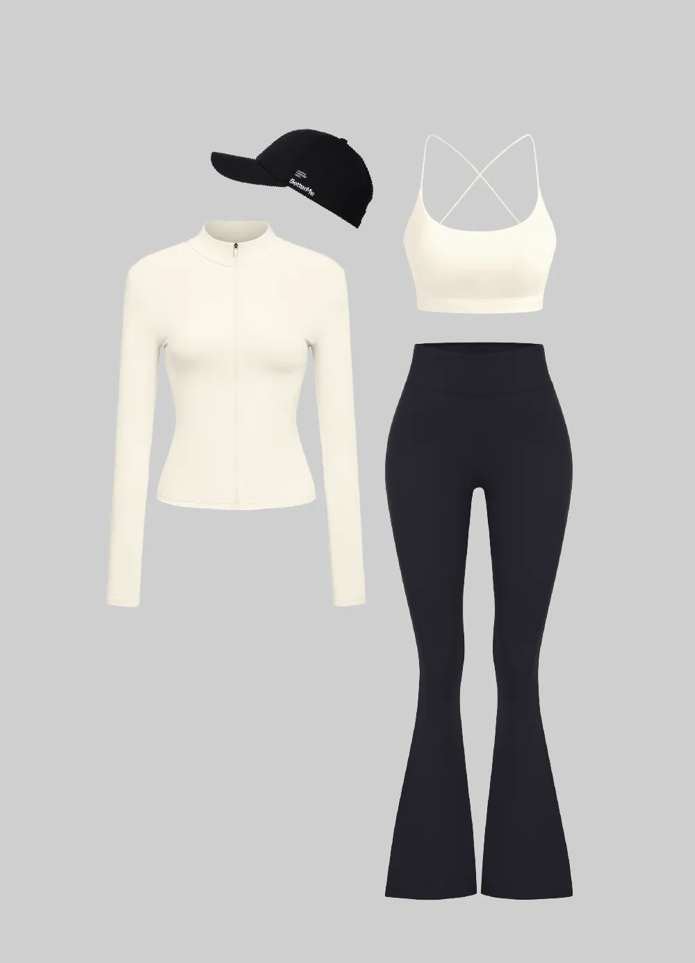 High-Waisted Flare & Zip Jacket Set sold by BetterMe