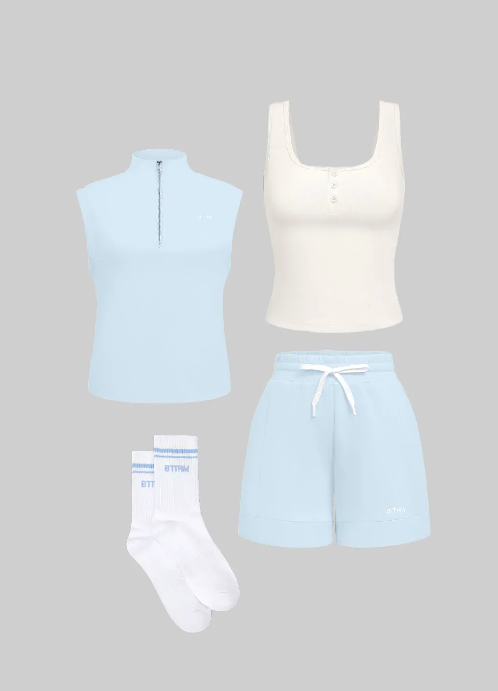Half-Zip & Lounge Shorts Set sold by BetterMe