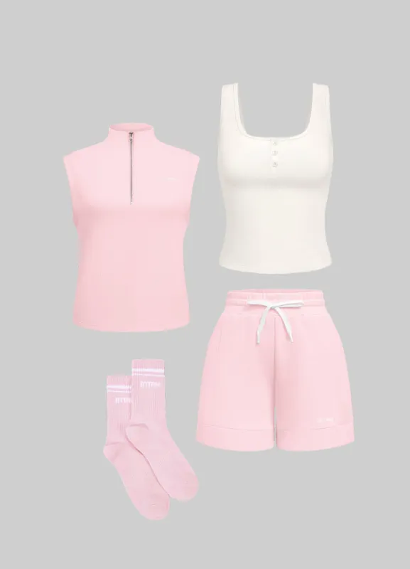 Half-Zip & Lounge Shorts Set sold by BetterMe