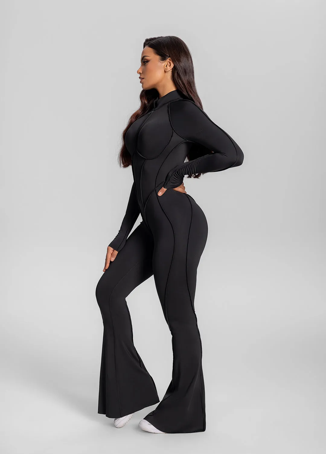 Flared Closed-Back Catsuit sold by BetterMe product image thumbnail 2