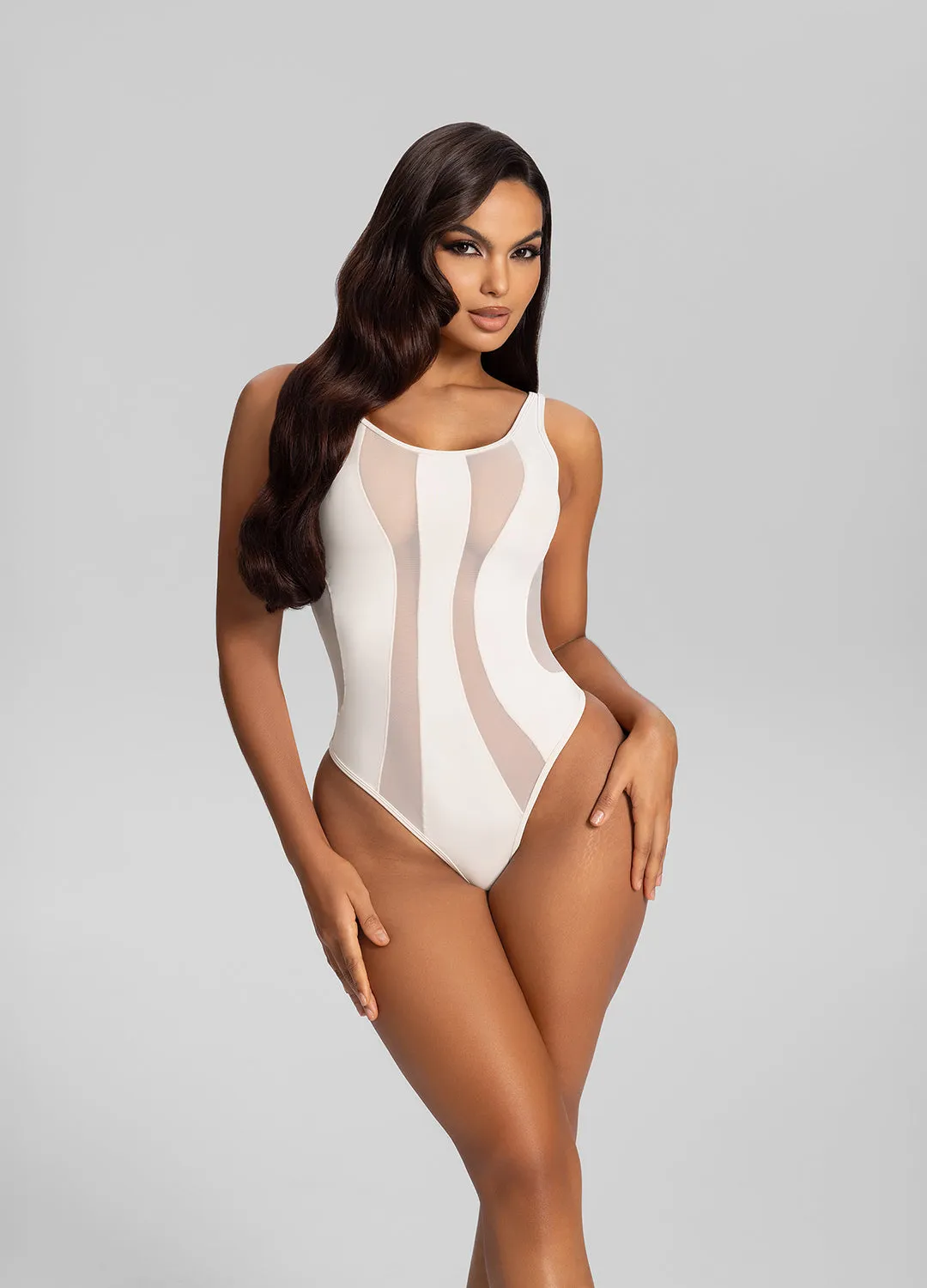 Mesh Lines Bodysuit sold by BetterMe