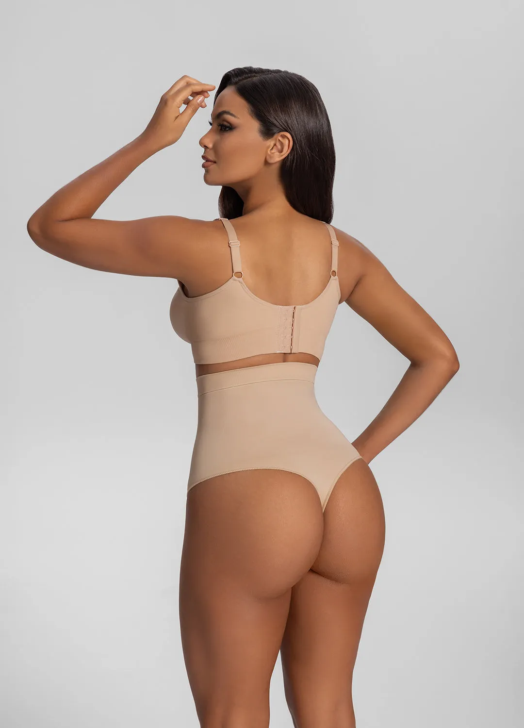 Seamless High-Waisted Tummy-Control Shaping Thong sold by BetterMe product image thumbnail 2