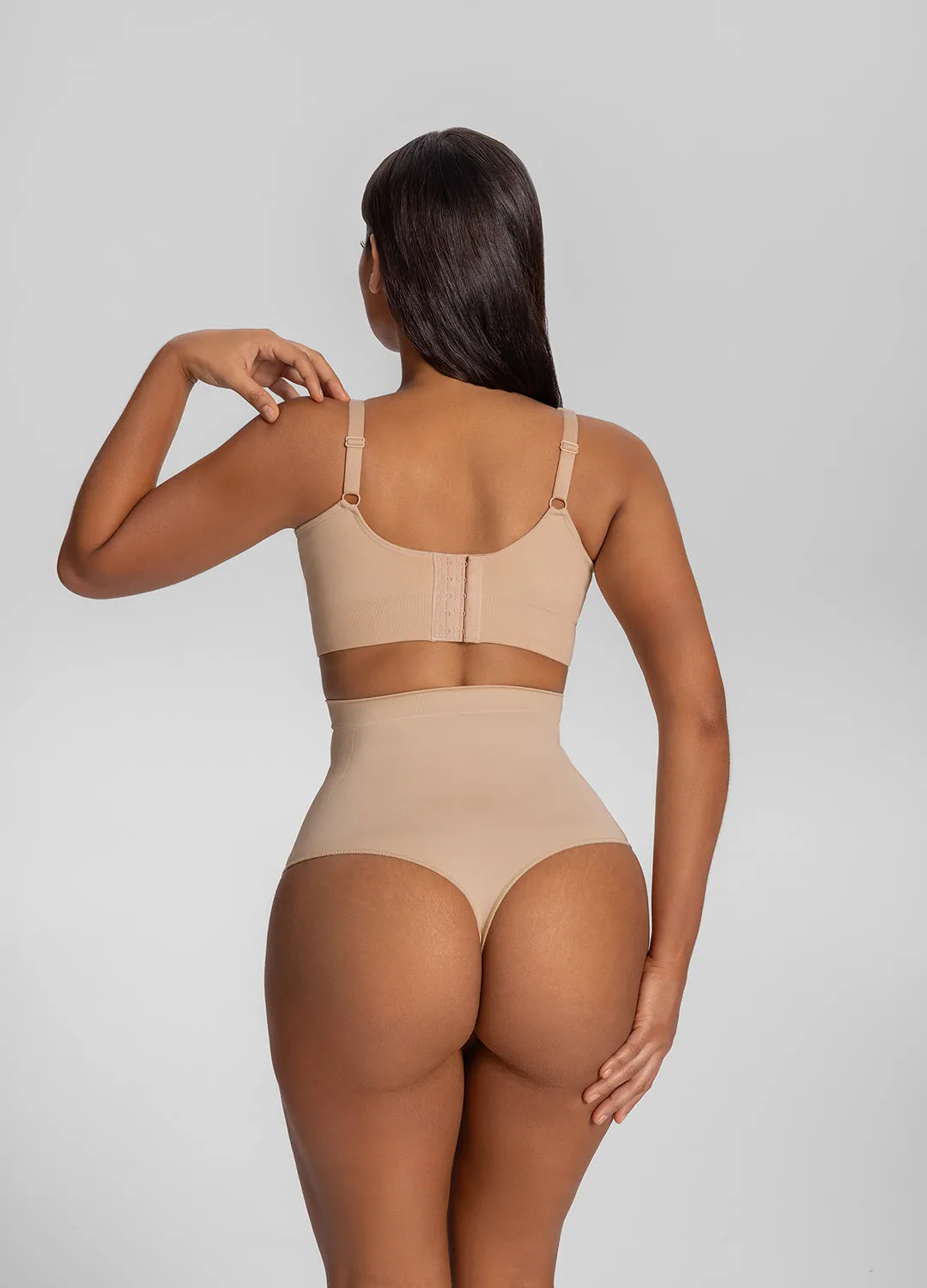 Seamless High-Waisted Tummy-Control Shaping Thong sold by BetterMe product image thumbnail 3