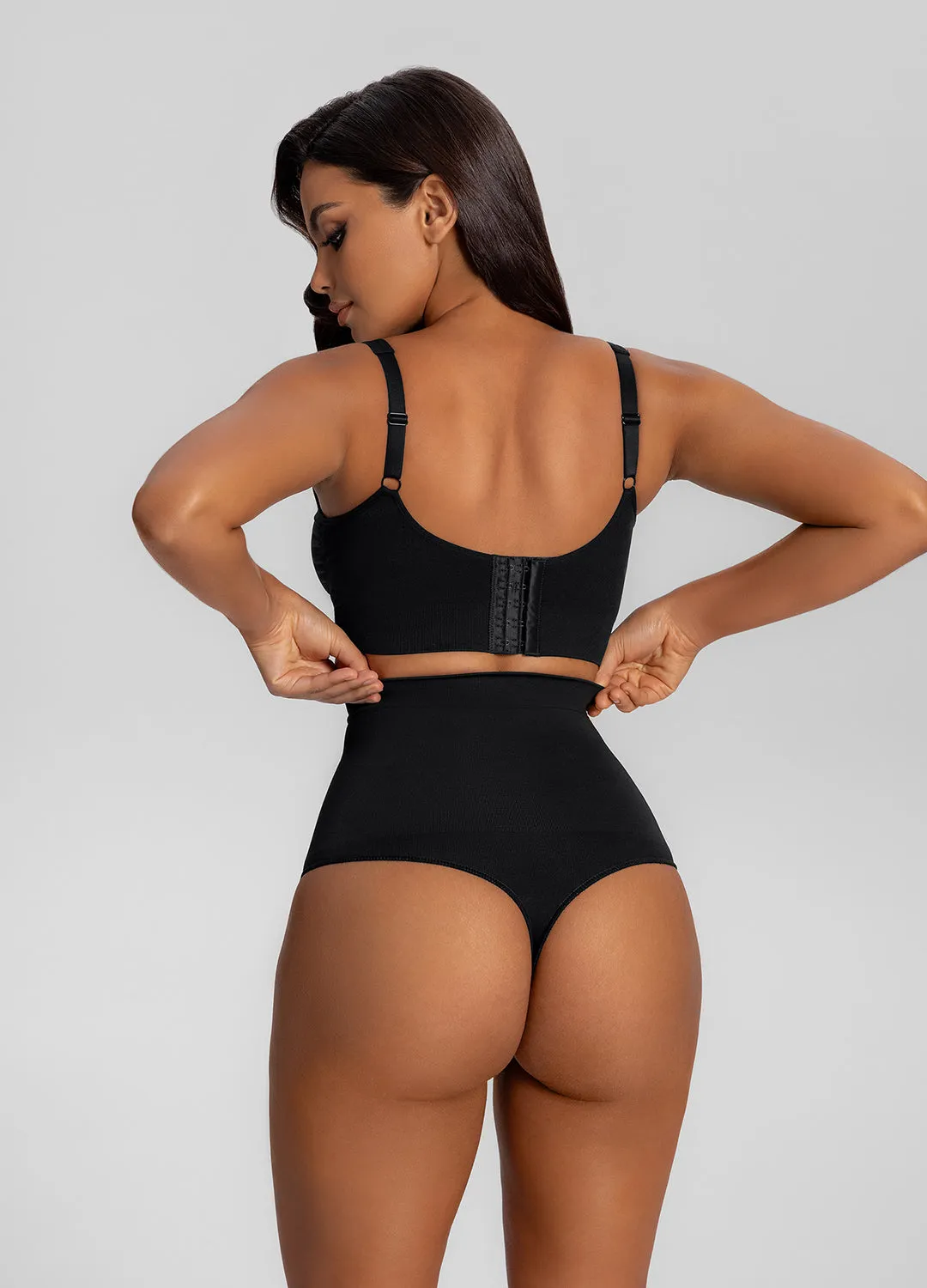 Seamless High-Waisted Tummy-Control Shaping Thong sold by BetterMe product image thumbnail 3