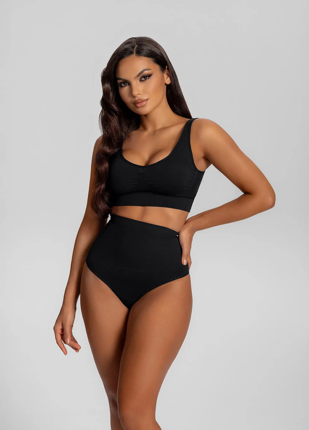 Seamless High-Waisted Tummy-Control Shaping Thong sold by BetterMe product image thumbnail 5