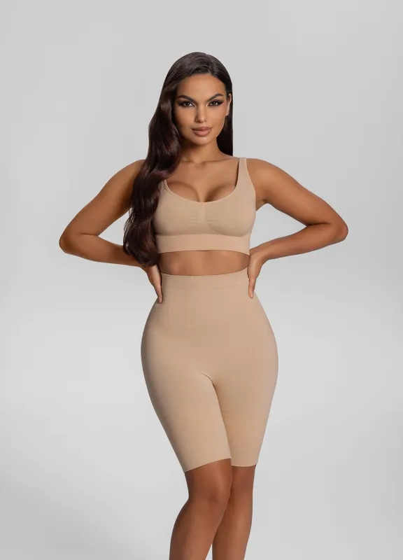 Seamless Mid-Thigh Tummy-Control Butt-Lifting Sculpting Shorts sold by BetterMe