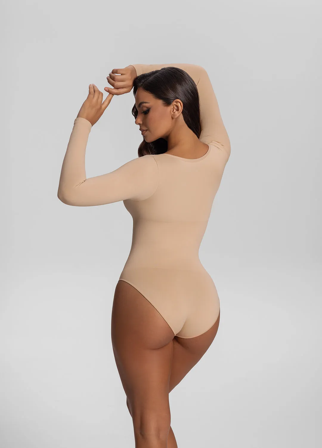 Seamless Long Sleeve Tummy-Control Full Body Shaper Bodysuit sold by BetterMe product image thumbnail 5