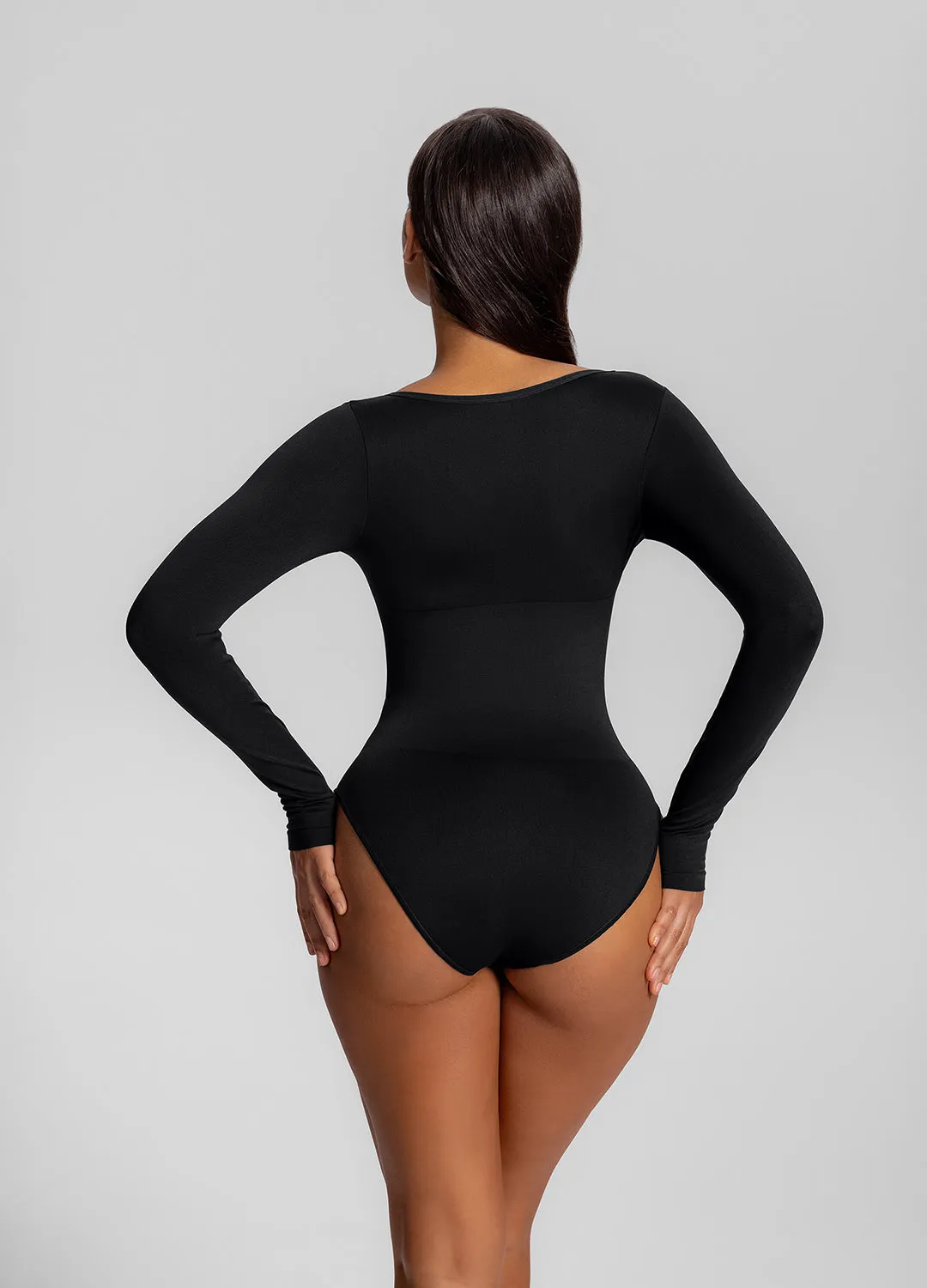 Seamless Long Sleeve Tummy-Control Full Body Shaper Bodysuit sold by BetterMe product image thumbnail 3