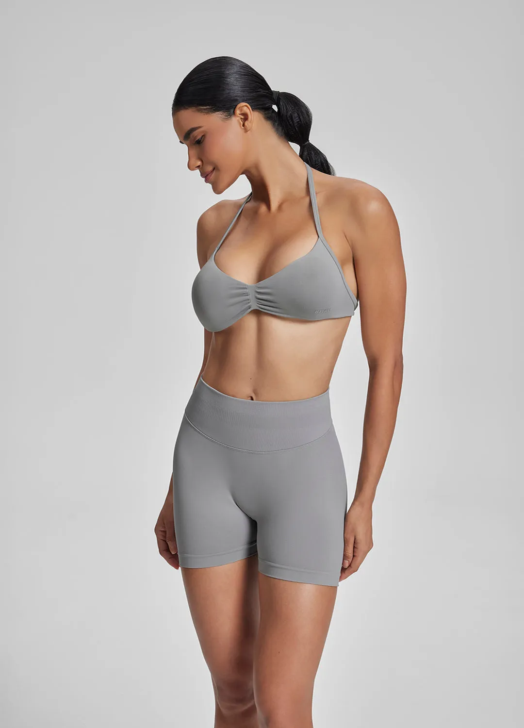 Ultrasculpt Halterneck Backless Strappy Functional Twill Knit Bra sold by BetterMe product image thumbnail 5