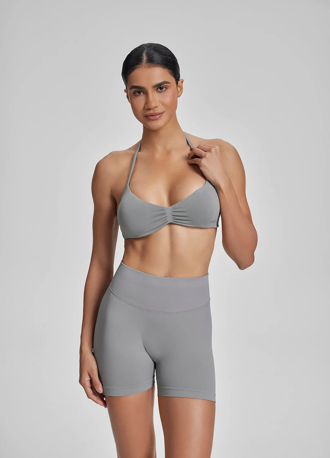Ultrasculpt Halterneck Backless Strappy Functional Twill Knit Bra sold by BetterMe product image thumbnail 2
