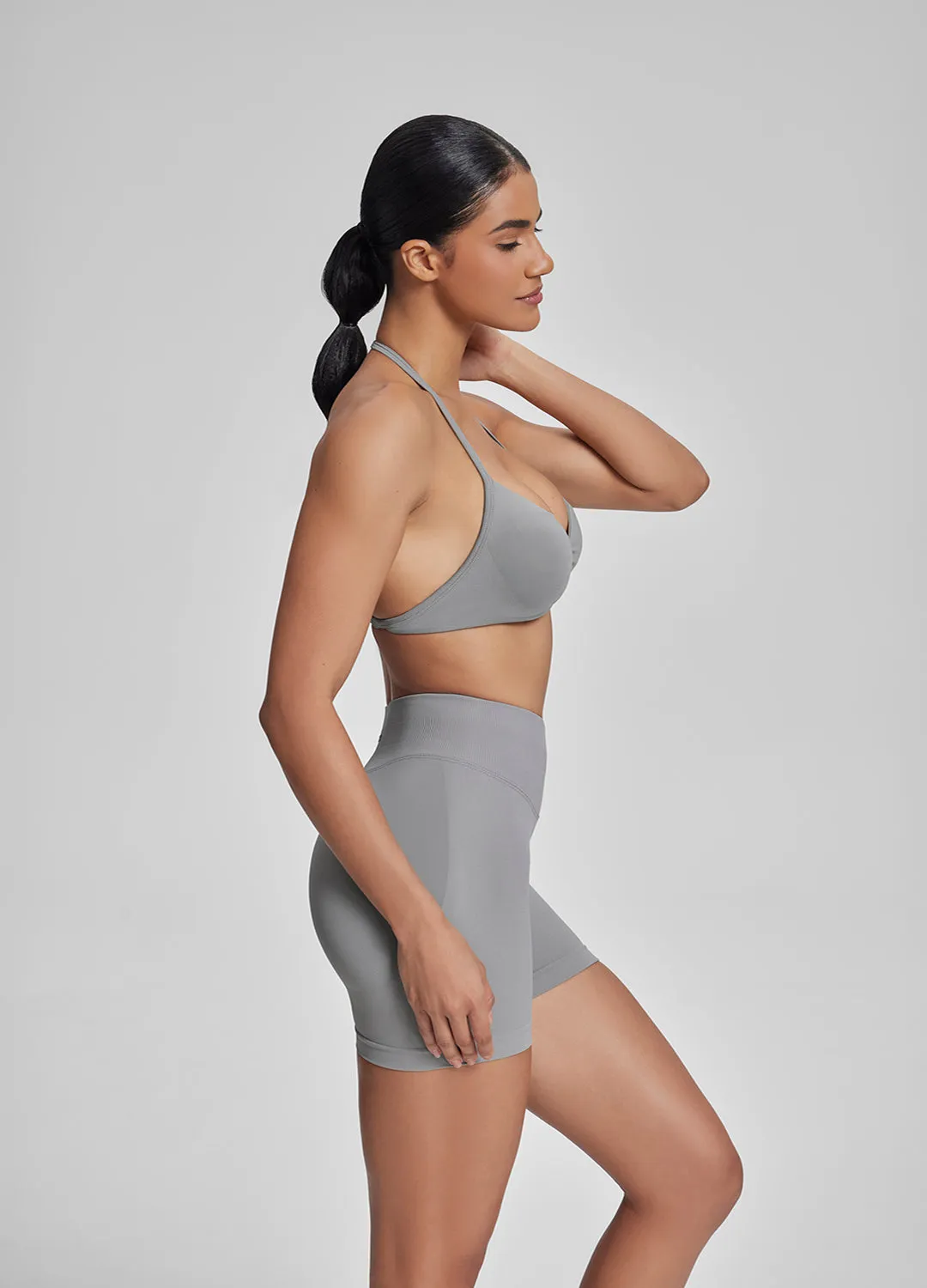 Ultrasculpt Halterneck Backless Strappy Functional Twill Knit Bra sold by BetterMe product image thumbnail 3