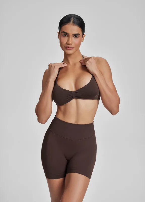 Ultrasculpt Halterneck Backless Strappy Functional Twill Knit Bra made by BetterMe