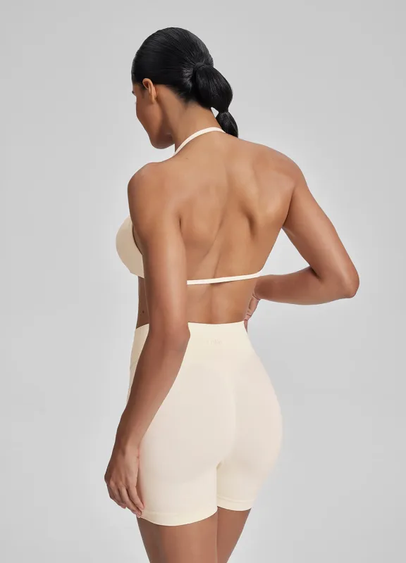 Ultrasculpt Halterneck Backless Strappy Functional Twill Knit Bra sold by BetterMe