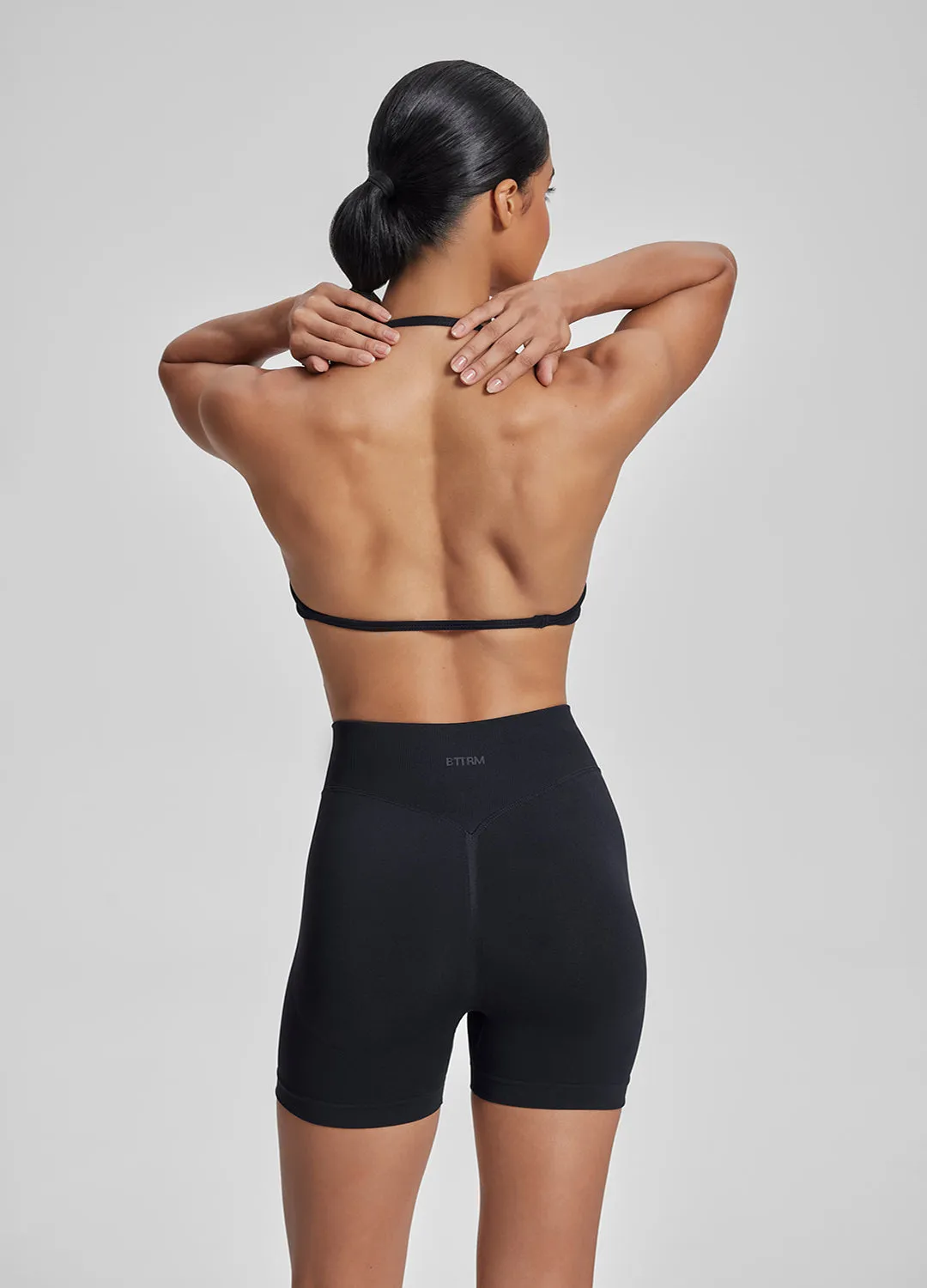 Ultrasculpt Halterneck Backless Strappy Functional Twill Knit Bra sold by BetterMe product image thumbnail 3