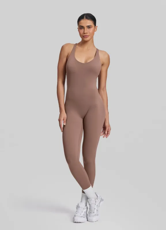 Form-Fitting Full Length Crossback Built-in Bra Sweat-Wicking Bodysuit sold by BetterMe