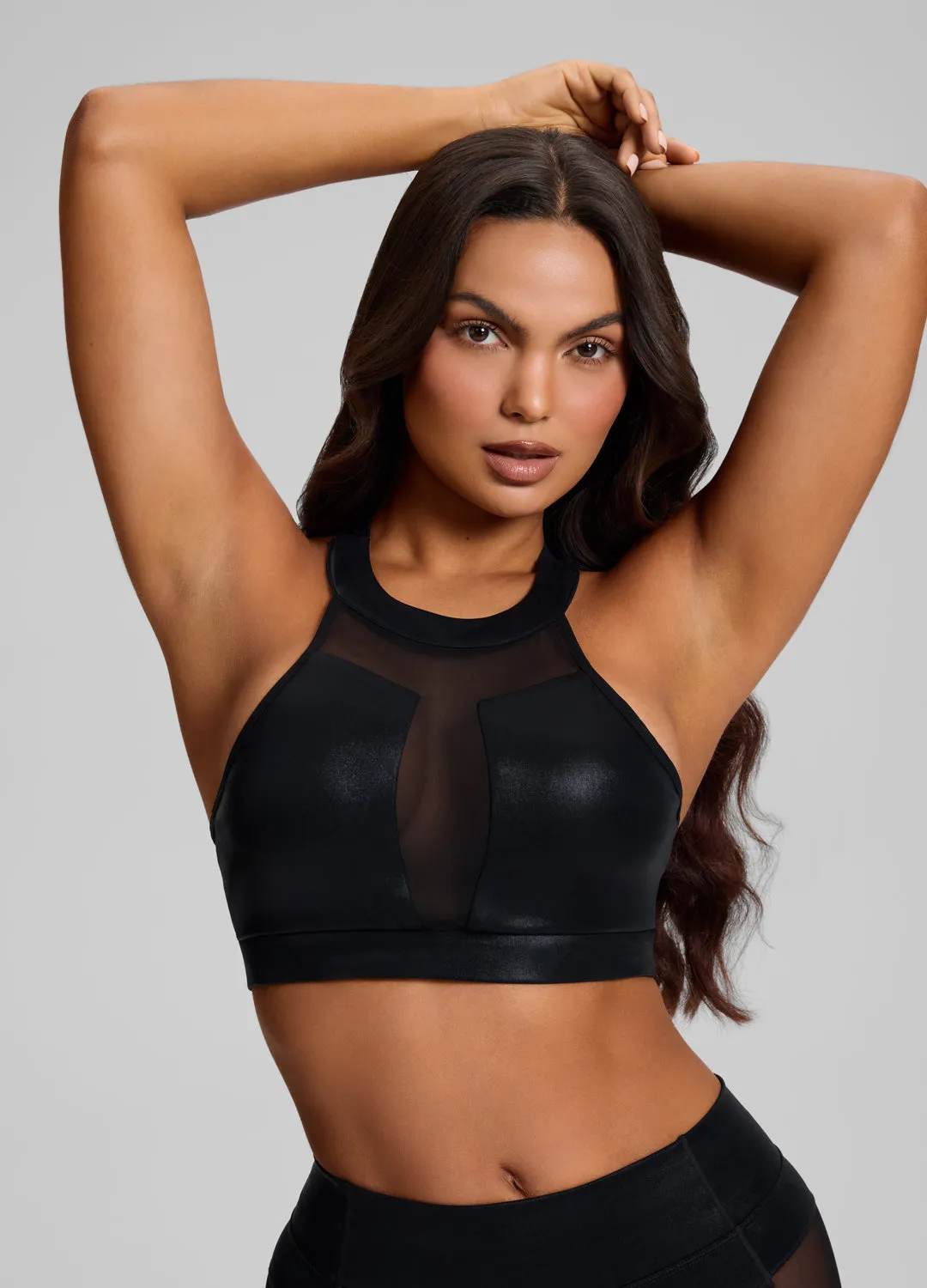 Sculpt Mesh Panel High-Neck Top sold by BetterMe product image thumbnail 4