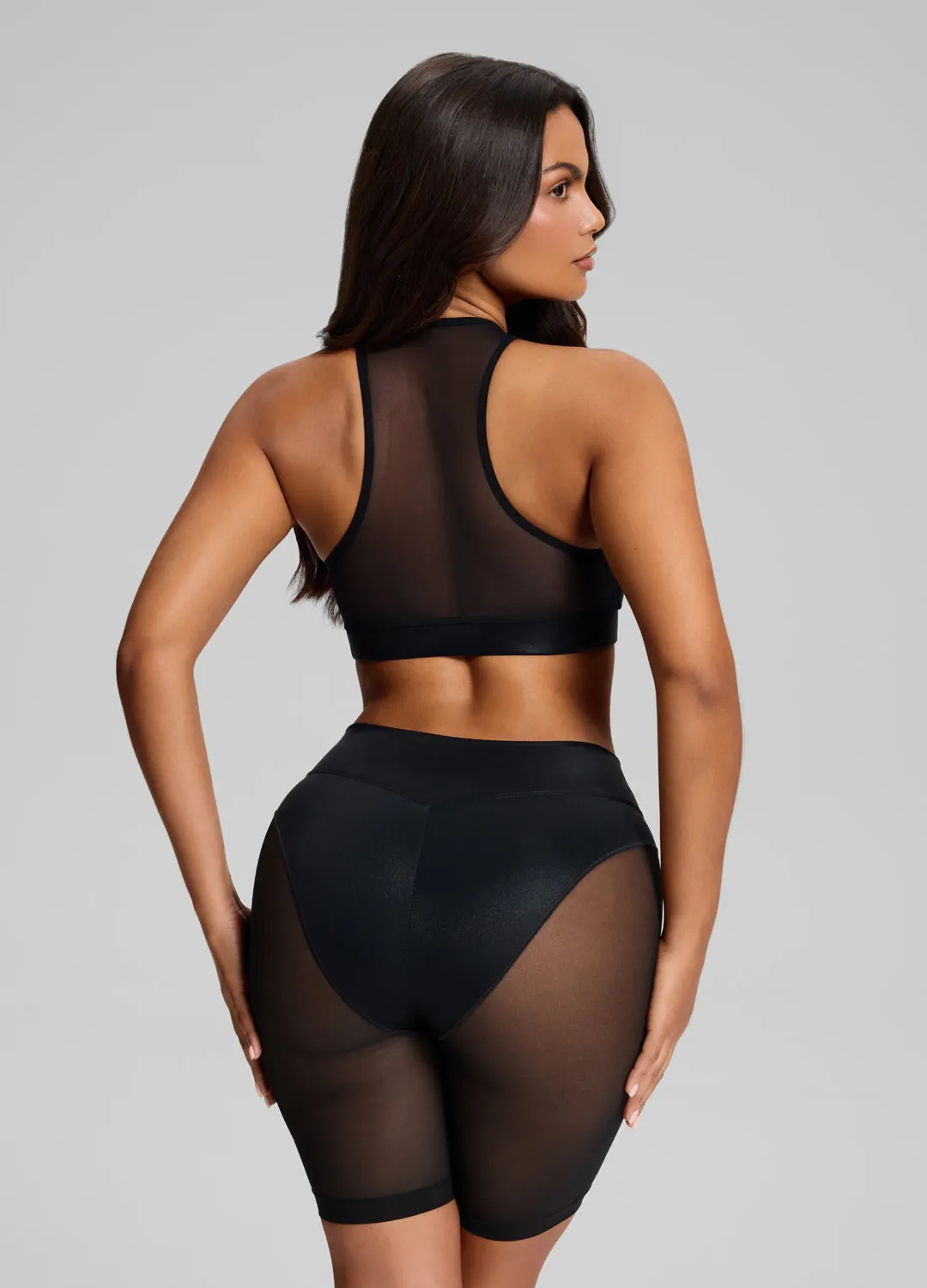 Sculpt Mesh Panel High-Neck Top sold by BetterMe product image thumbnail 3