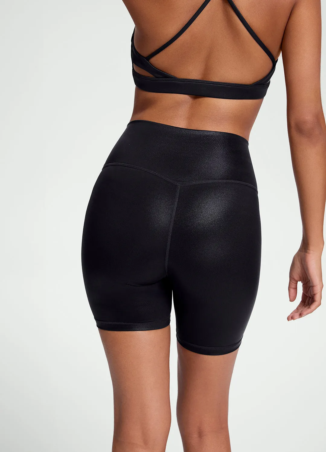 Faux Leather Bike Shorts sold by BetterMe