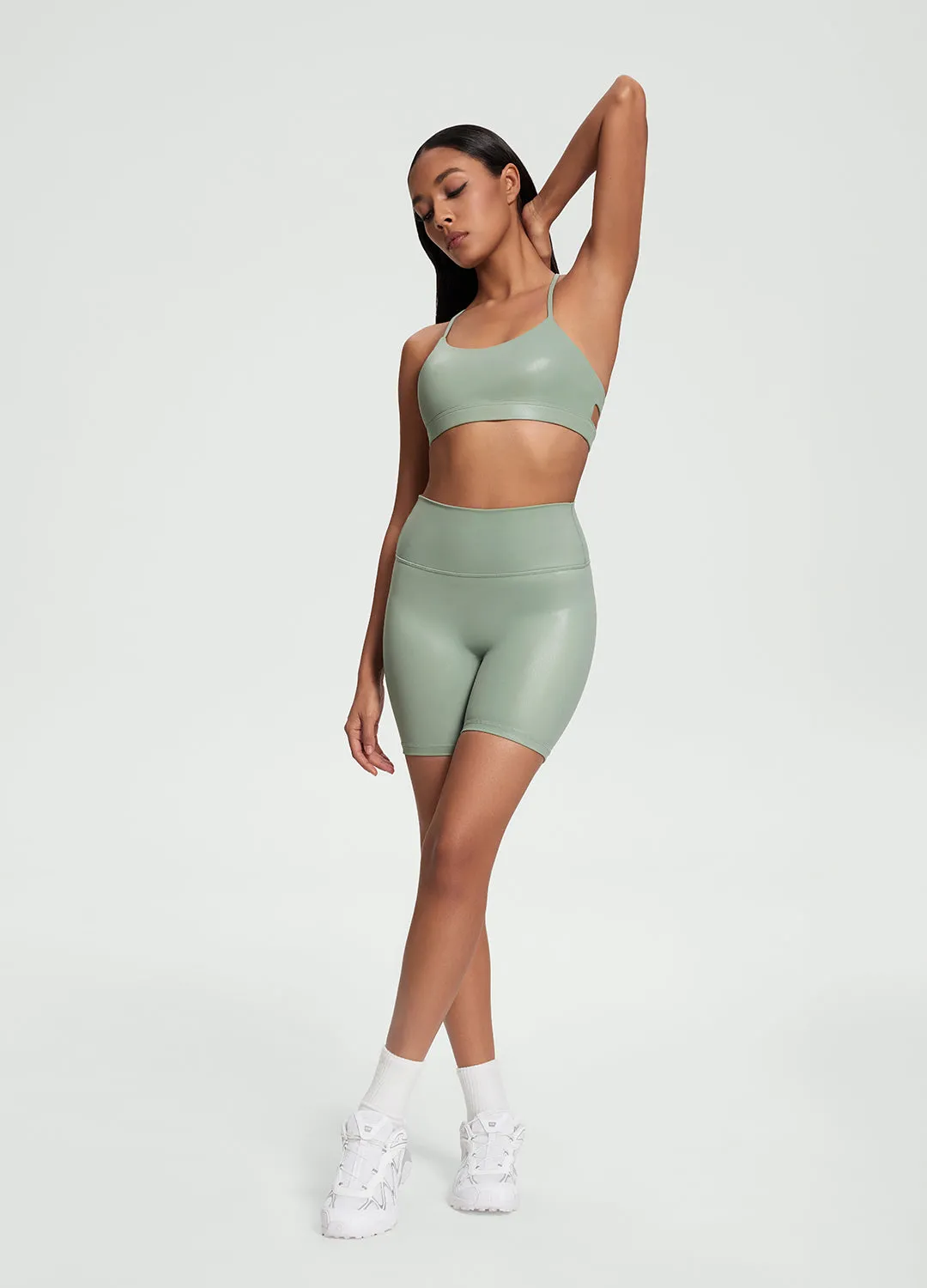 Faux Leather Bike Shorts sold by BetterMe