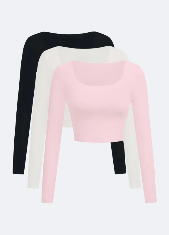 Cropped Round Neck Top 3-Pack sold by BetterMe