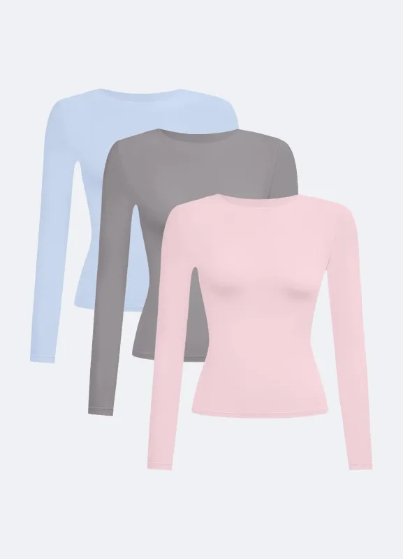 Crew Neck Long Sleeve Top 3-Pack sold by BetterMe