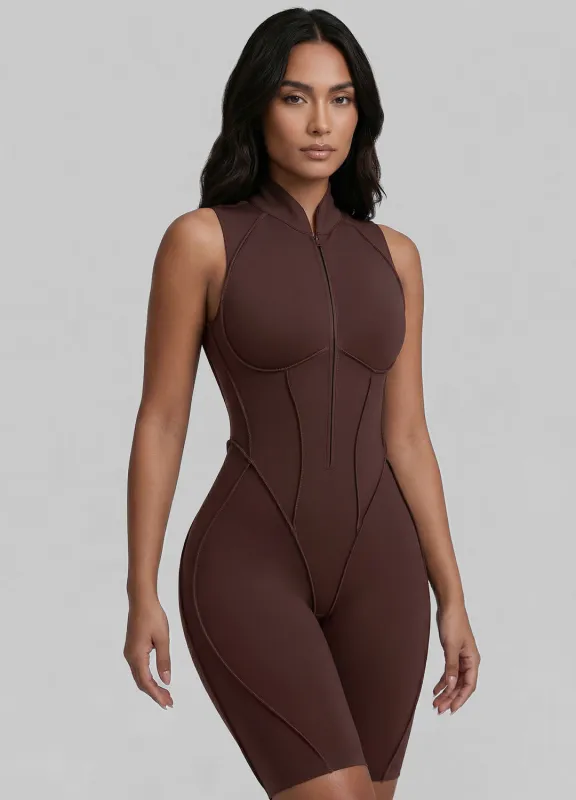 Closed-Back Sleeveless Shorts Catsuit made by BetterMe
