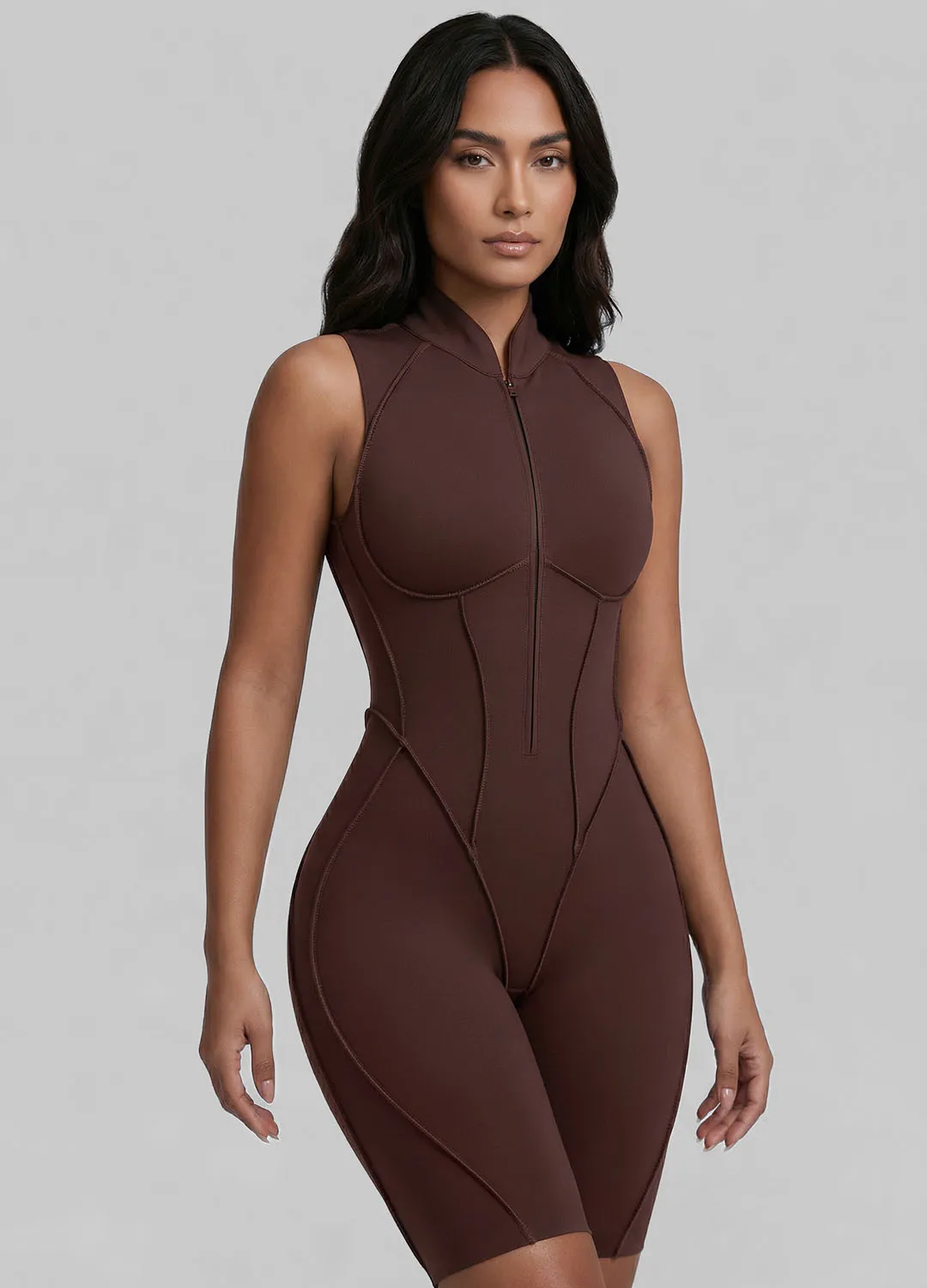 Closed-Back Sleeveless Shorts Catsuit sold by BetterMe