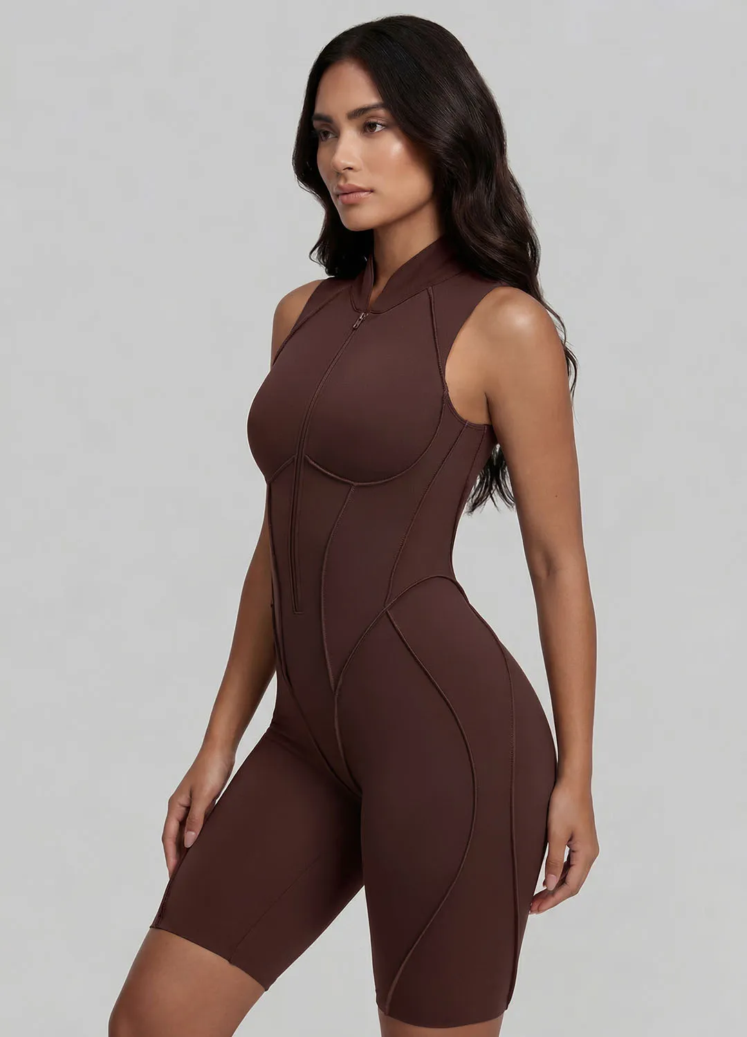 Closed-Back Sleeveless Shorts Catsuit sold by BetterMe product image thumbnail 2