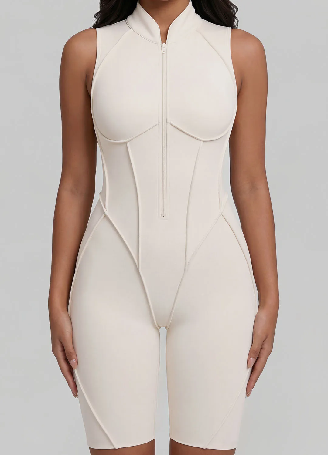 Closed-Back Sleeveless Shorts Catsuit sold by BetterMe product image thumbnail 3