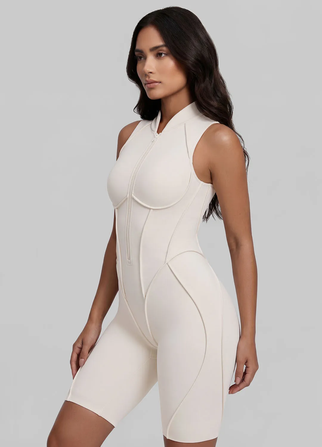 Closed-Back Sleeveless Shorts Catsuit sold by BetterMe product image thumbnail 2