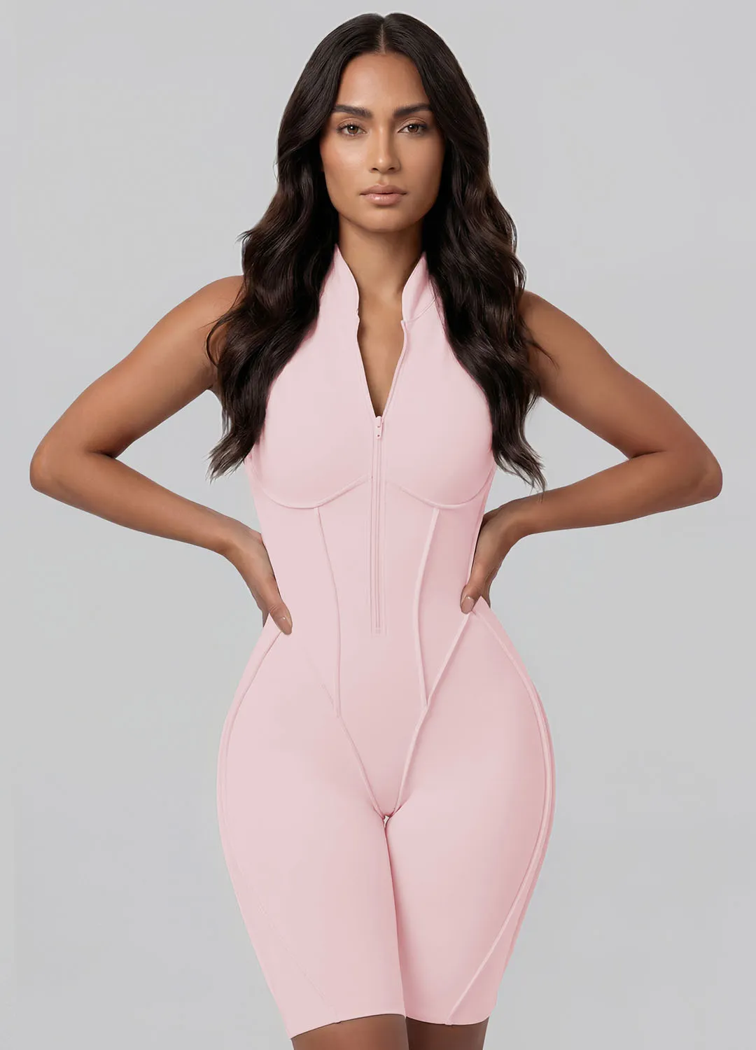 Closed-Back Sleeveless Shorts Catsuit sold by BetterMe product image thumbnail 4