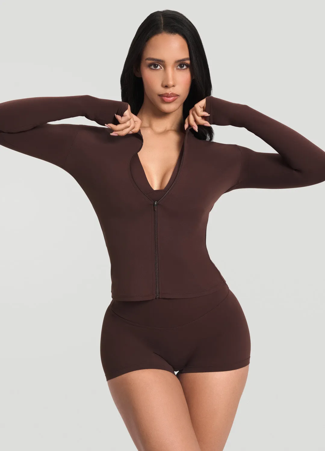 Sleek Zip-Up Long Sleeve Jacket sold by BetterMe product image thumbnail 4