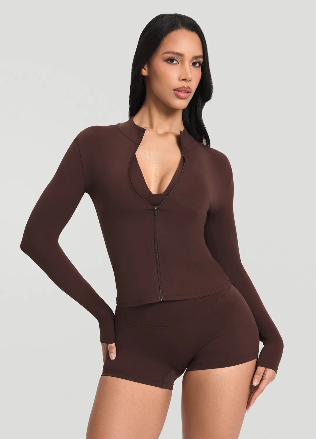 Sleek Zip-Up Long Sleeve Jacket sold by BetterMe