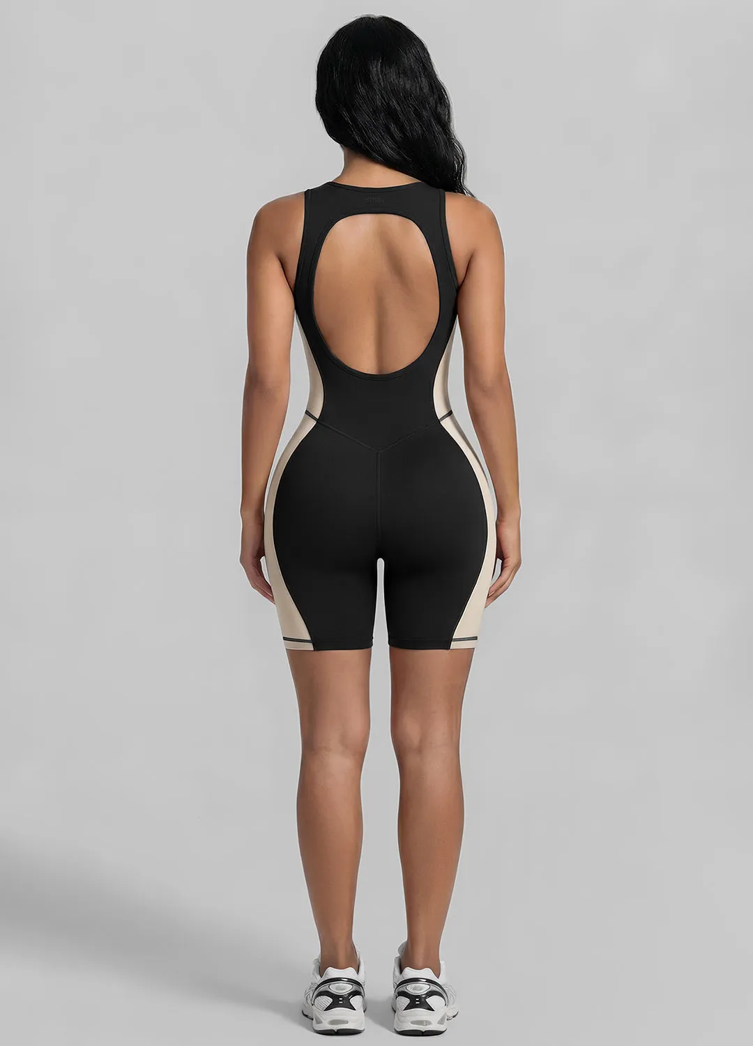 Form-Fitting Open Back Shorts Catsuit sold by BetterMe product image thumbnail 2