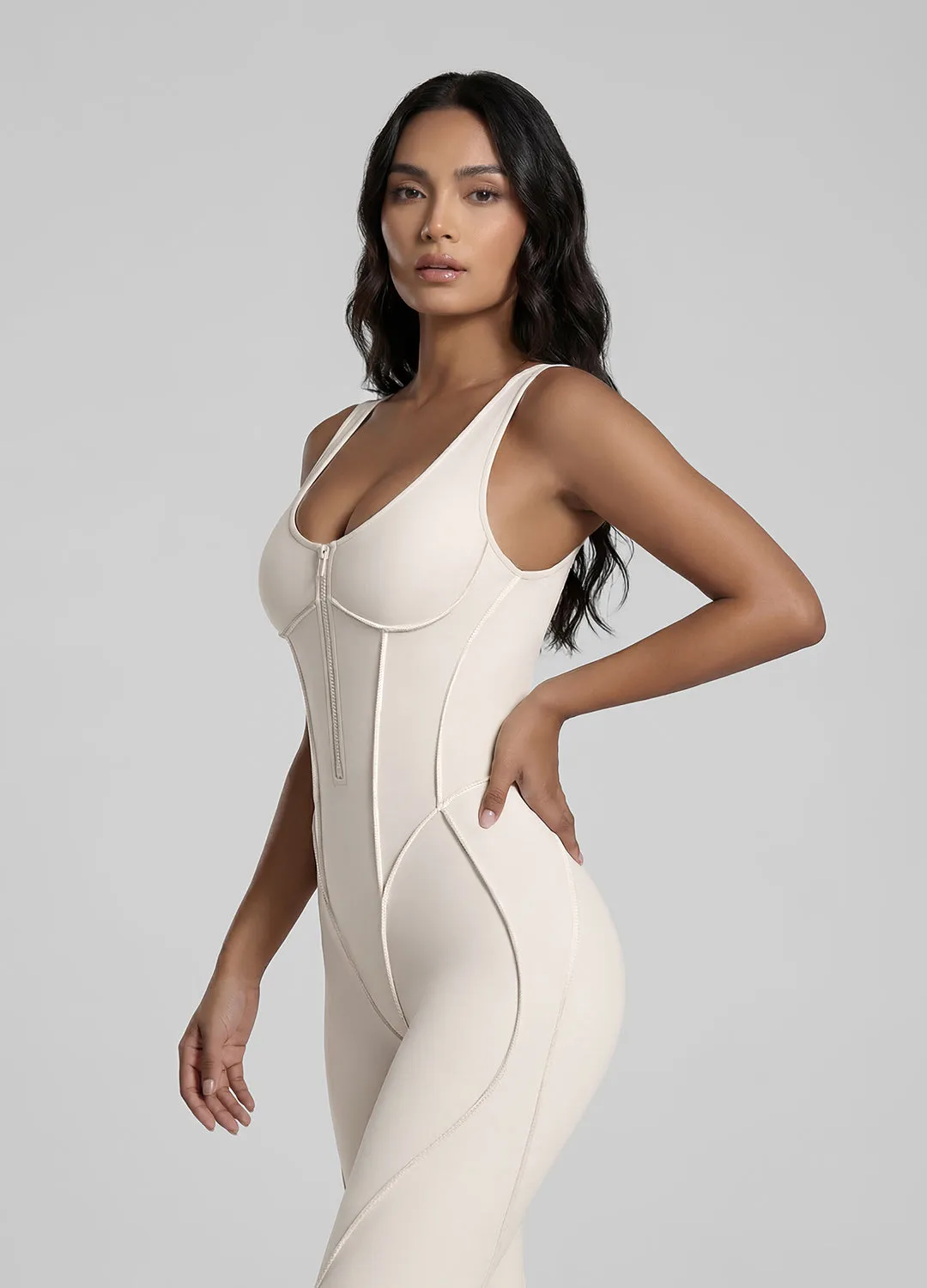 Sleeveless Scoop Neckline Full-Length Catsuit sold by BetterMe product image thumbnail 4