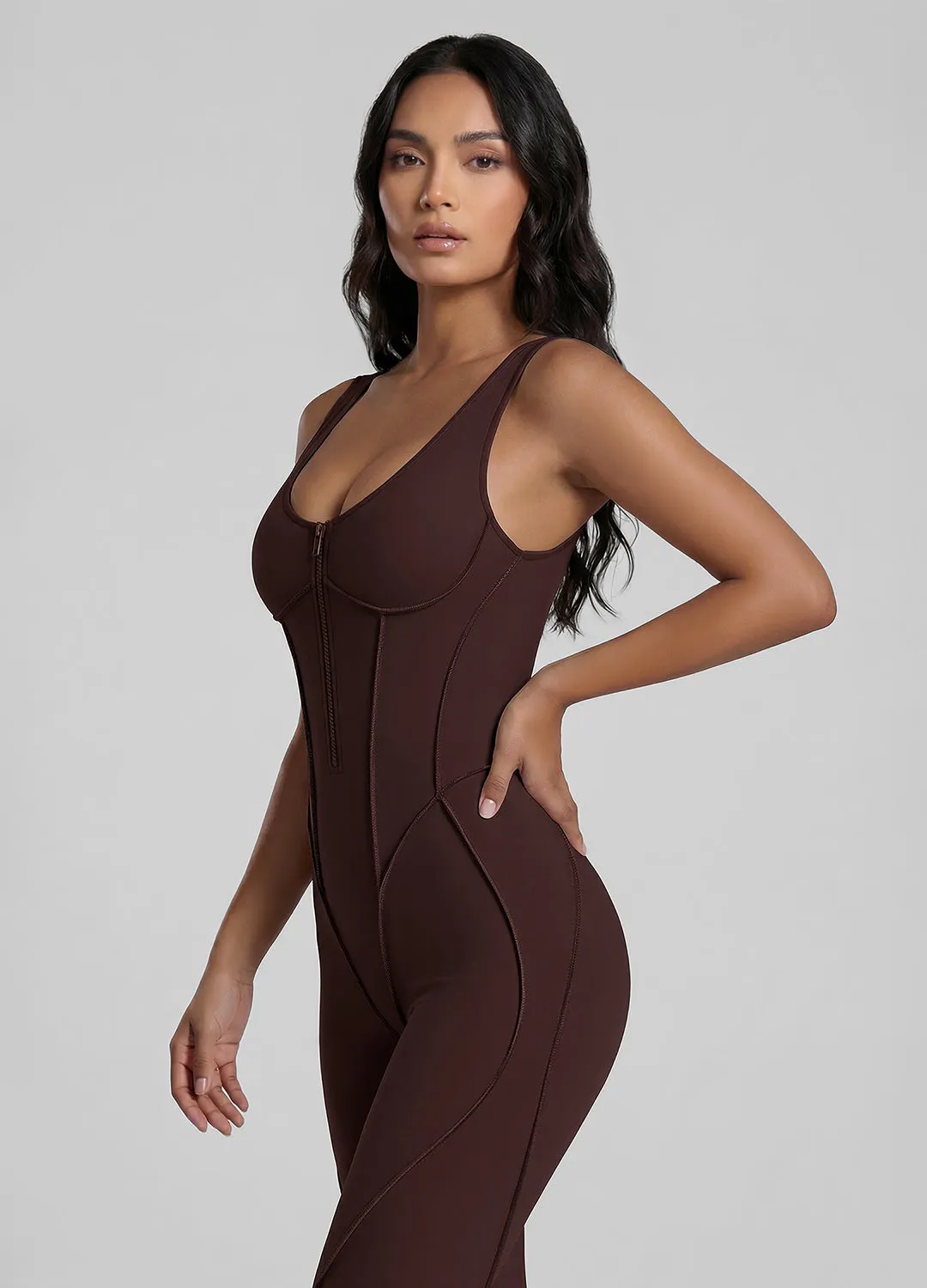 Sleeveless Scoop Neckline Full-Length Catsuit sold by BetterMe product image thumbnail 4