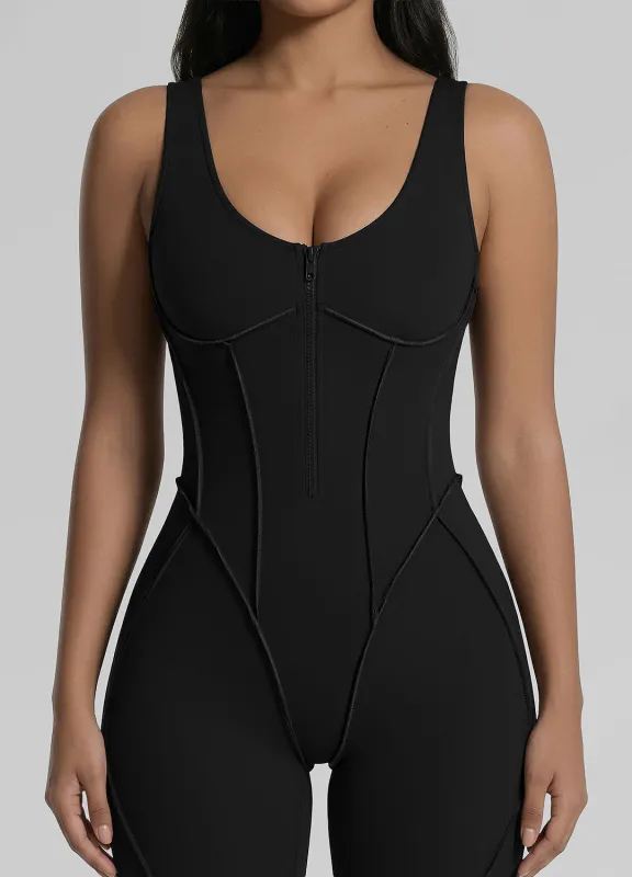 Sleeveless Scoop Neckline Full-Length Catsuit made by BetterMe